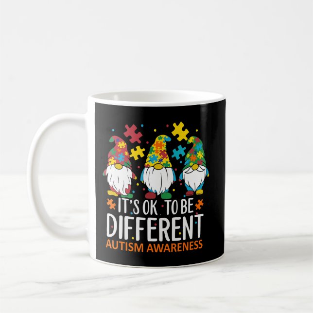 Caneca De Café É OK Ser Diferente Autismo Sensibilização Homens M (Esquerda)