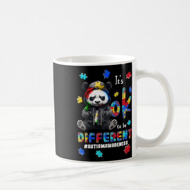 Caneca De Café É Ok Ser Diferente Panda Autismo (Direita)