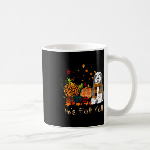 Caneca De Café É Outono Pessoal Cão de Ovelha Inglês de Abóbora d
