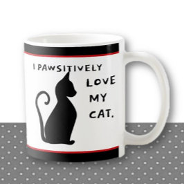 Caneca De Café É Pawsome! Diversão do Cat Lover