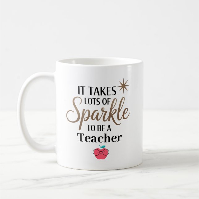 Caneca De Café É preciso brilho para ser um professor Personaliza (Esquerda)