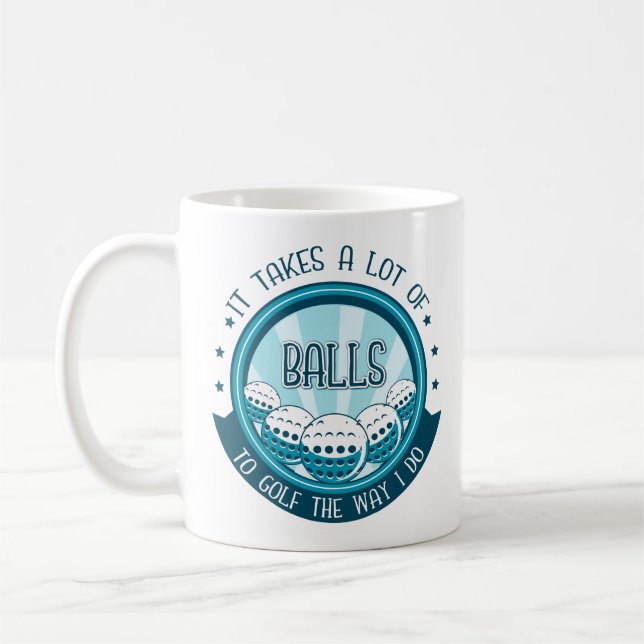 Caneca De Café É Preciso Muitas Bolas Para Golfe Da Maneira Que E (Esquerda)