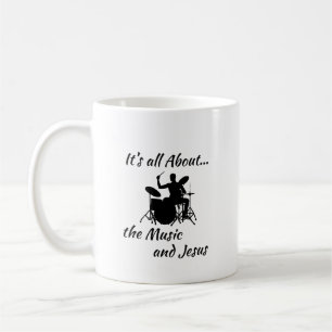 Caneca De Café É sobre música e Jesus Coffee Mug