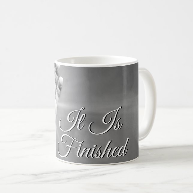 Caneca De Café É Terminado Em Escala De Cinza (Frente Esquerda)