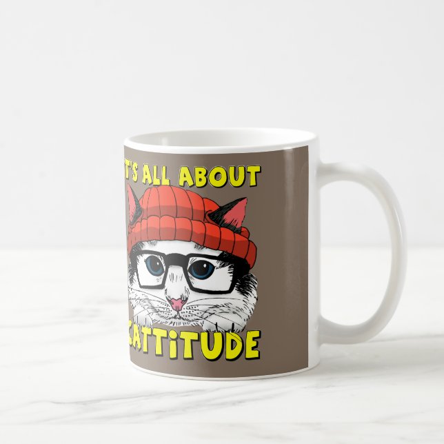 Caneca De Café É toda sobre Cattitude (Direita)