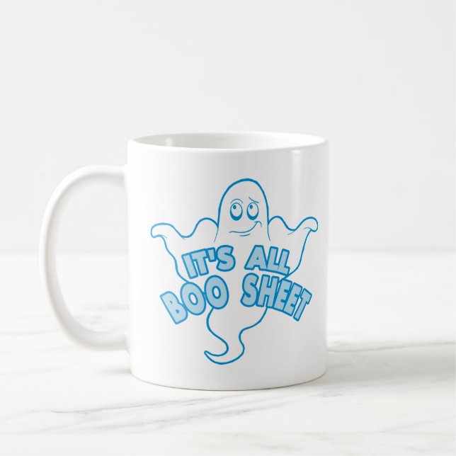 Caneca De Café É tudo "Boo Sheet" - Engraçado "Ghost" (Esquerda)