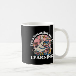 Caneca De Café É Um Belo Dia Para Aprender Ganso Fofo Ensina
