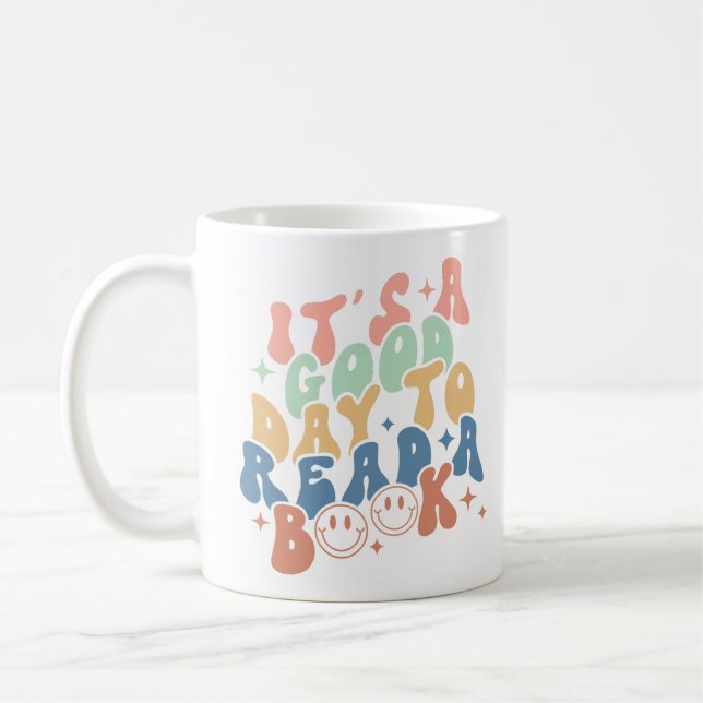 Caneca De Café É Um Bom Dia Ler Um Livro (Esquerda)