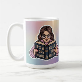 Caneca De Café É Um Bom Dia Ler Uma Cama De Livros