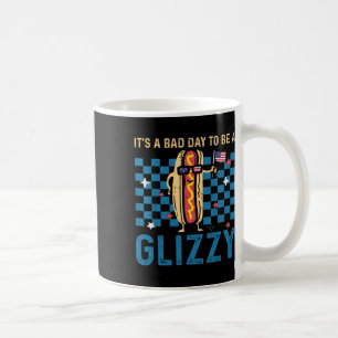 Caneca De Café É um dia ruim ser uma bandeira Glizzy 4 de julho d