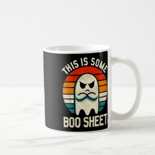Caneca De Café É Um Fantasma De Boo Folha Retro Halloween Para Ho