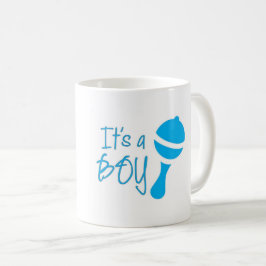Caneca De Café É um garoto Sexo revela Chá de fraldas Azul