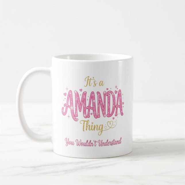 Caneca De Café É Uma Coisa de Amanda Rosa Dourado Presente para M (Esquerda)