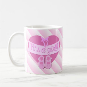 Caneca De Café É uma garota Arco cor-de-rosa Calçados bebê Chá