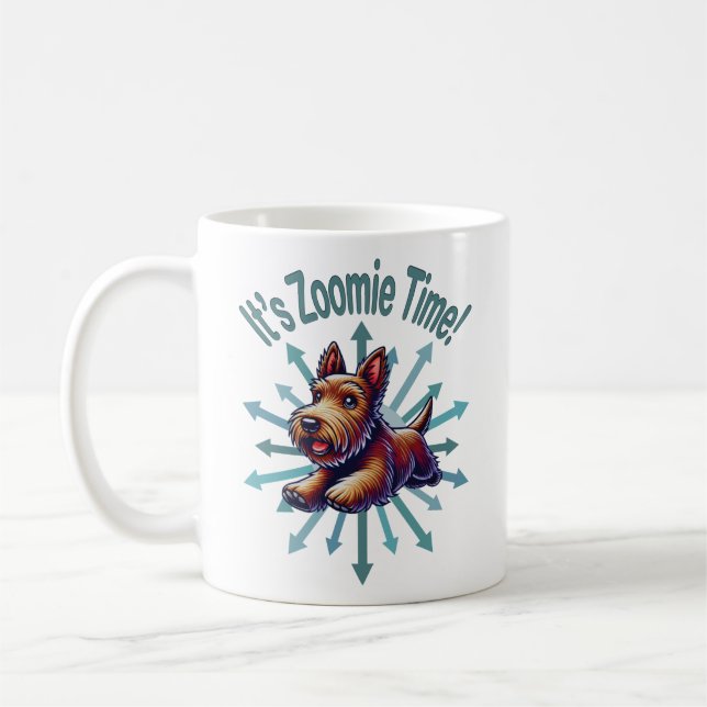 Caneca De Café É Zoomie Time Brown Scotty (Esquerda)