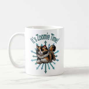 Caneca De Café É Zoomie Time Calico Cat