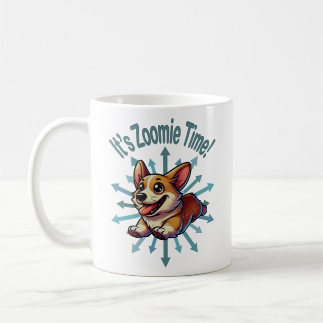 Caneca De Café É Zoomie Time Corgi (Esquerda)