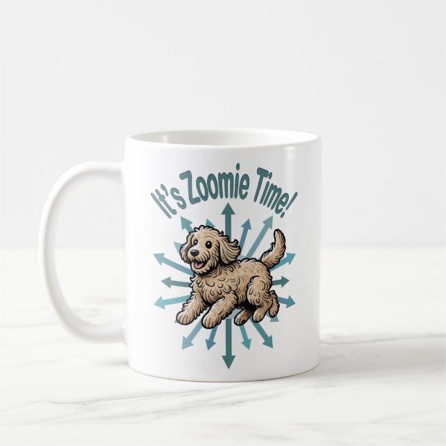 Caneca De Café É Zoomie Time Labradoodle (Esquerda)