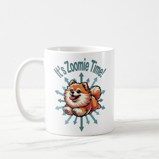 Caneca De Café É Zoomie Time Pomeranian (Esquerda)