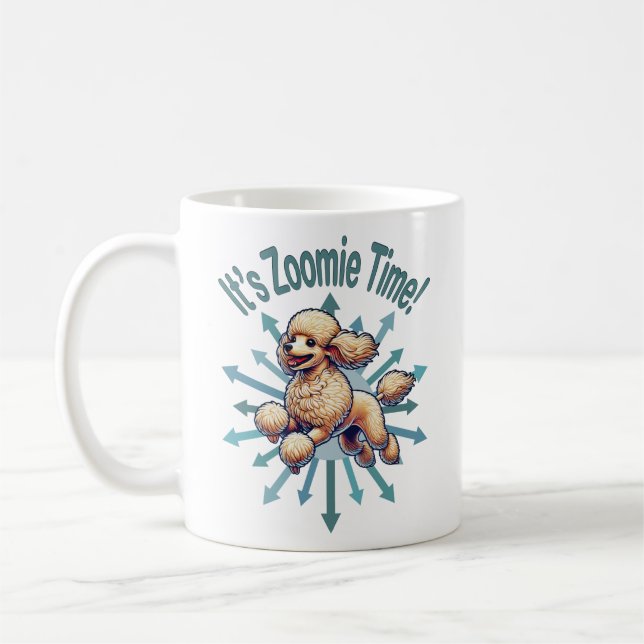 Caneca De Café É Zoomie Time Poodle (Esquerda)