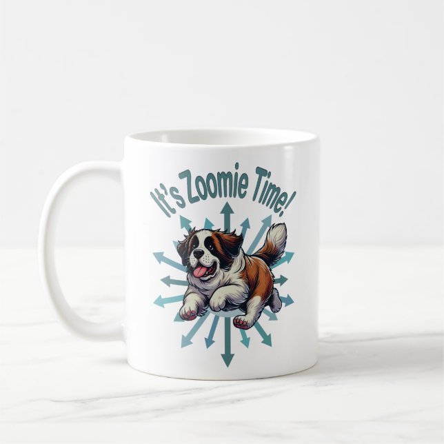 Caneca De Café É Zoomie Time Santo Bernard (Esquerda)