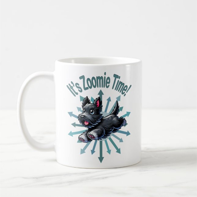 Caneca De Café É Zoomie Time Scottish Terrier (Esquerda)