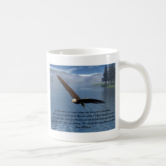 Caneca De Café Eagle com poema (Direita)