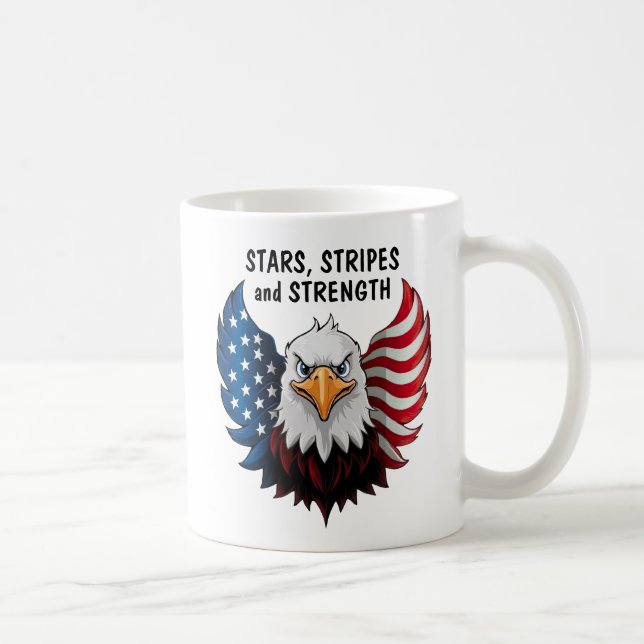 Caneca De Café Eagle Flag American USA (Direita)