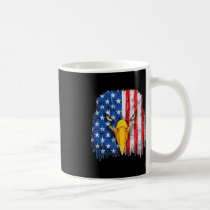 Caneca De Café Eagle Head American Flag Patriótico 4 de julho de