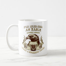 Caneca De Café Eagle sempre pensa em citação sábia