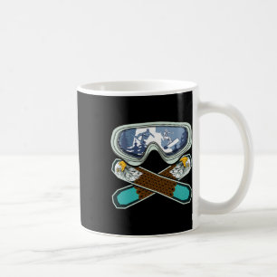 Caneca De Café Eagle Snowboarder Snowboard Goggles Retro Snowb