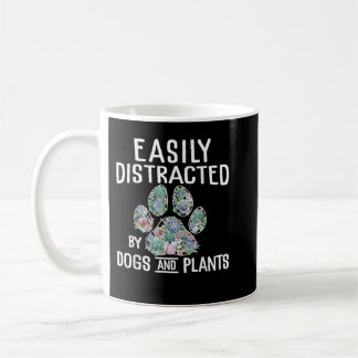 Caneca De Café Easily Distracted by Dogs and Plant Gardener Garde