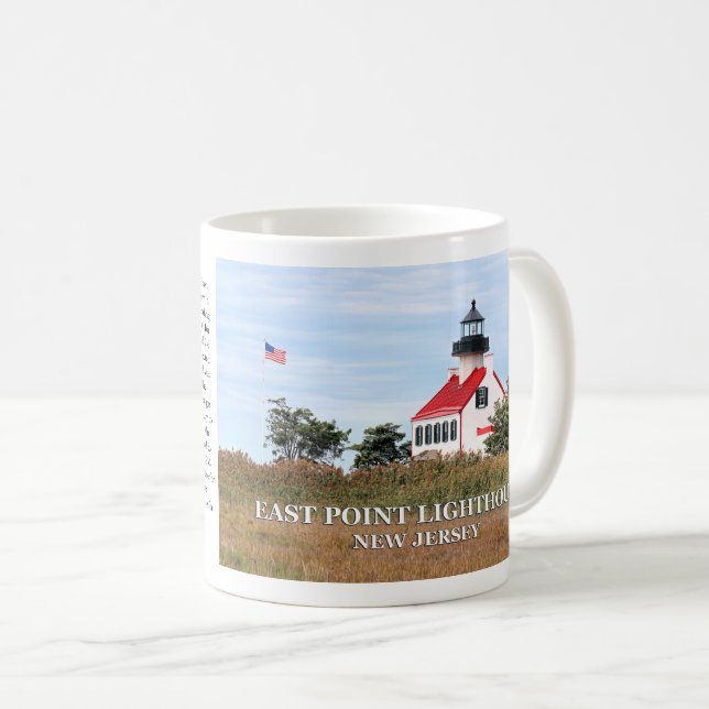 Caneca De Café East Point Lighthouse, Nova Jersey Mug (Frente Esquerda)