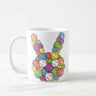 Caneca De Café Easter Baseball Lover Bunny Head Ball Egg Hunting 