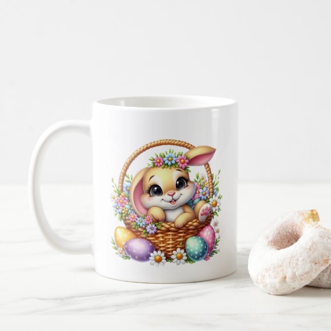 Caneca De Café Easter Bunny  (Com Donut)