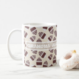 Caneca De Café Easter Chocolate Egg Pattern