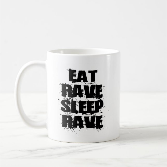 CANECA DE CAFÉ EAT-RAVE-SLEEP-RAVE, EAT-RAVE-SLEEP-RAVE (Esquerda)