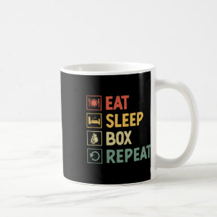 Caneca De Café Eat Sleep Box Repetir Atleta de Força Esportiva Bo
