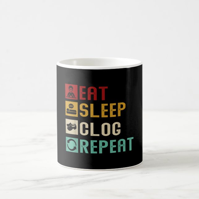Caneca De Café Eat Sleep Clog Repeat Funny Clogging Dancing Girls (Centro)
