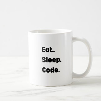 Caneca De Café Eat Sleep Code Mug – Motivational Gift for Softwar