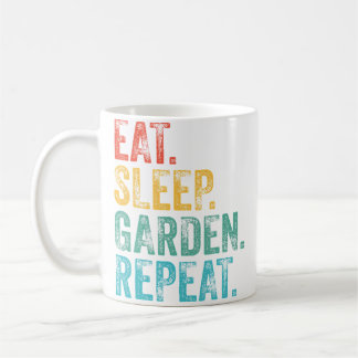 Caneca De Café Eat Sleep Garden Repeat Gardening Gardeners Funny 