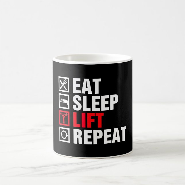 Caneca De Café Eat Sleep Levantar Repetir (Criador carregado)