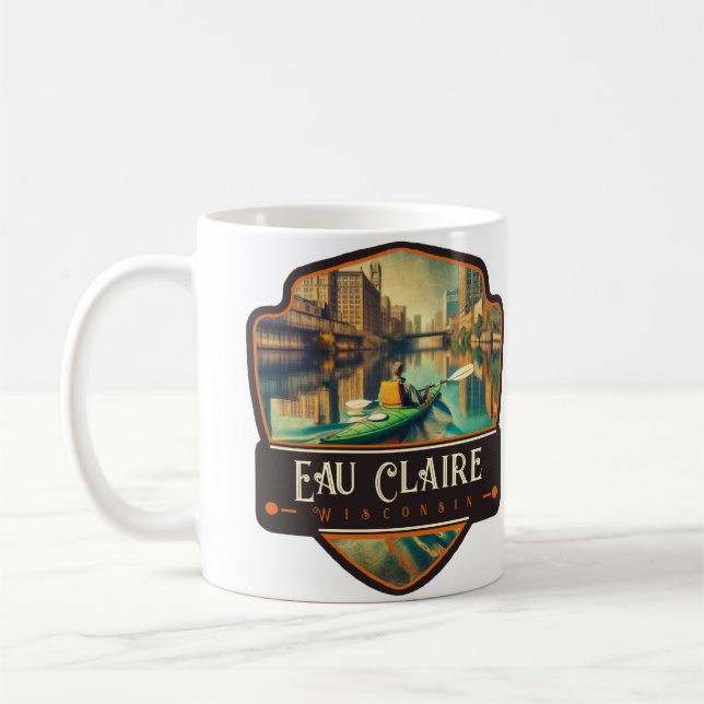 Caneca De Café Eau Claire, Wisconsin | Vintage (Esquerda)