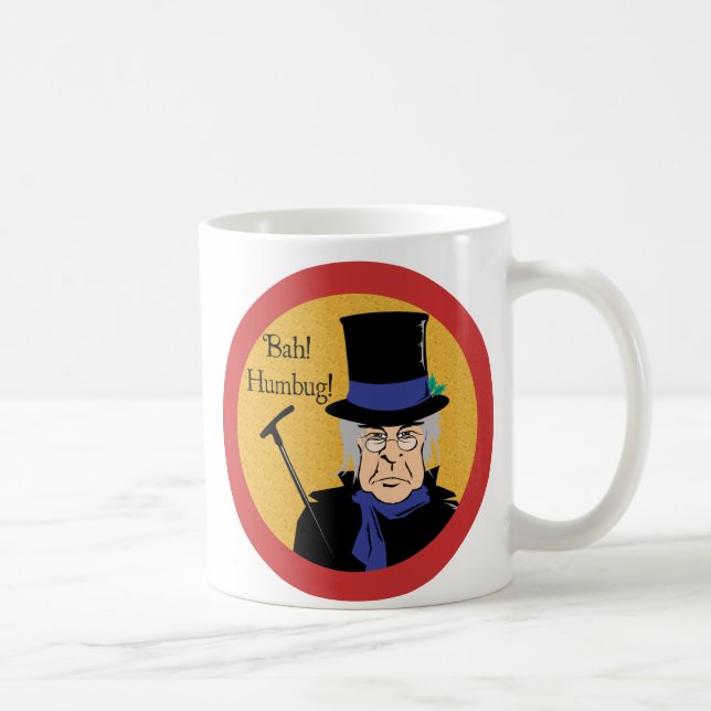Caneca De Café Ebenezer Scrooge Bah! Farsa! (Direita)