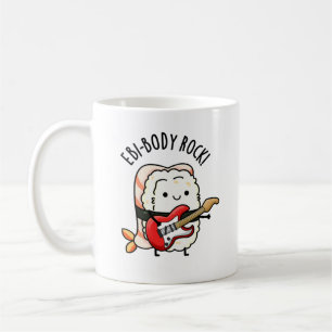 Caneca De Café Ebi-body Rock Funny Rocker Sushi Pun