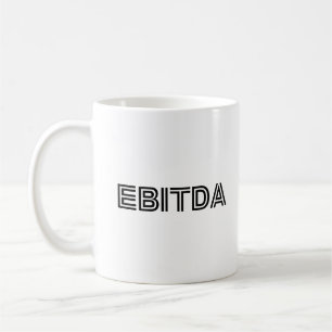 Caneca De Café EBITODA Escrita Preta Divertida e Legal com Erro d