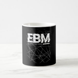 CANECA DE CAFÉ EBM ELECTRONIC BODY MÚSICA DESIGN, ONDAS ESCURAS,