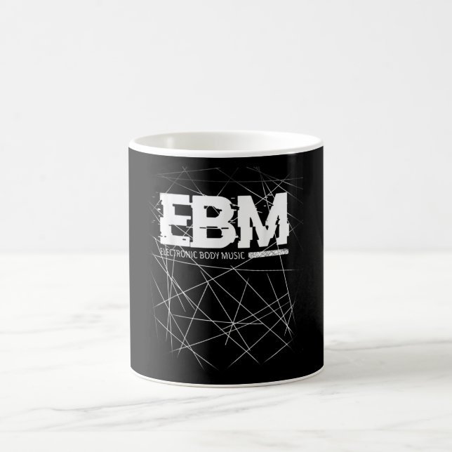 CANECA DE CAFÉ EBM ELECTRONIC BODY MÚSICA DESIGN, ONDAS ESCURAS, (Centro)