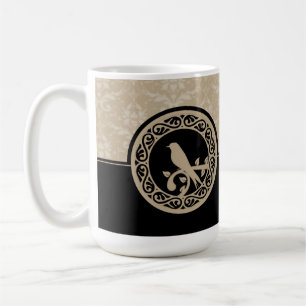 Caneca De Café Ebony Lovebird Damask Coffee Mug