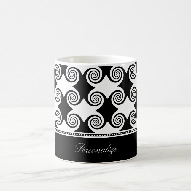 Caneca De Café Ebony Swirls (Centro)